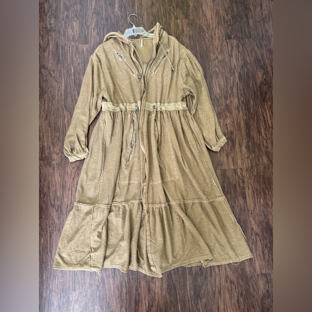 Free People Olive Green Hooded Jacket
In the trenches coat size M